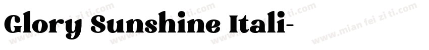 Glory Sunshine Itali字体转换